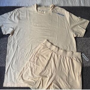 Davis Active Nude/Cream Shirt and Shorts Set